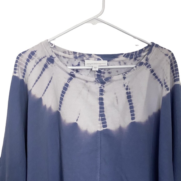 PURE JILL by J. JILL Organic Cotton Purple Tie Dye 3/4 Sleeves Crop Sweatshirt L - Picture 5 of 16